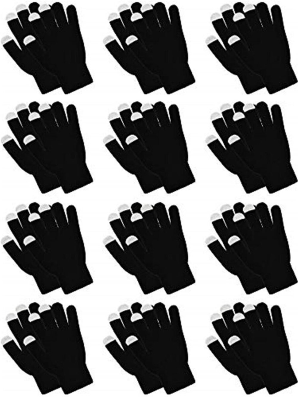 12 Pairs Touch Screen Gloves Medium
